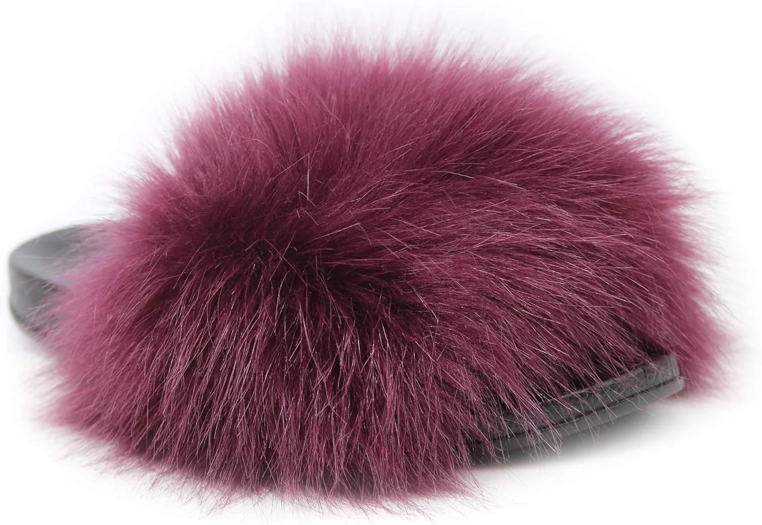 Faux Fur Slides for Women, Fuzzy Slippers Fluffy Sandals Furry House Shoes Indoor Outdoor
