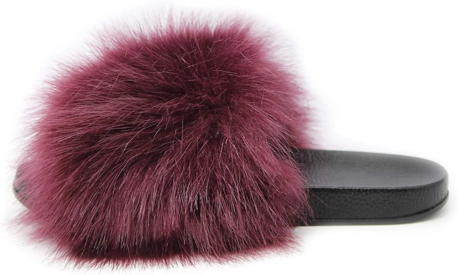 Faux Fur Slides for Women, Fuzzy Slippers Fluffy Sandals Furry House Shoes Indoor Outdoor
