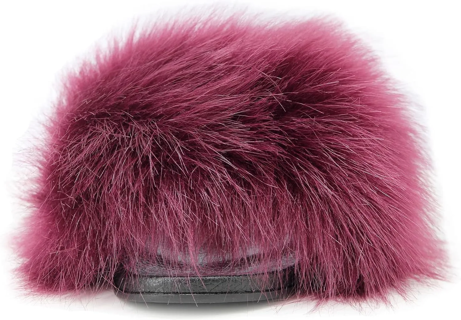 Faux Fur Slides for Women, Fuzzy Slippers Fluffy Sandals Furry House Shoes Indoor Outdoor