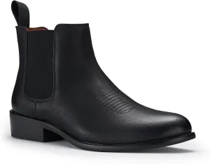 Ferro Aldo Alejandro MFA606326 Mens Memory Foam Casual High Western Buckle Strap Ankle Dress Boots