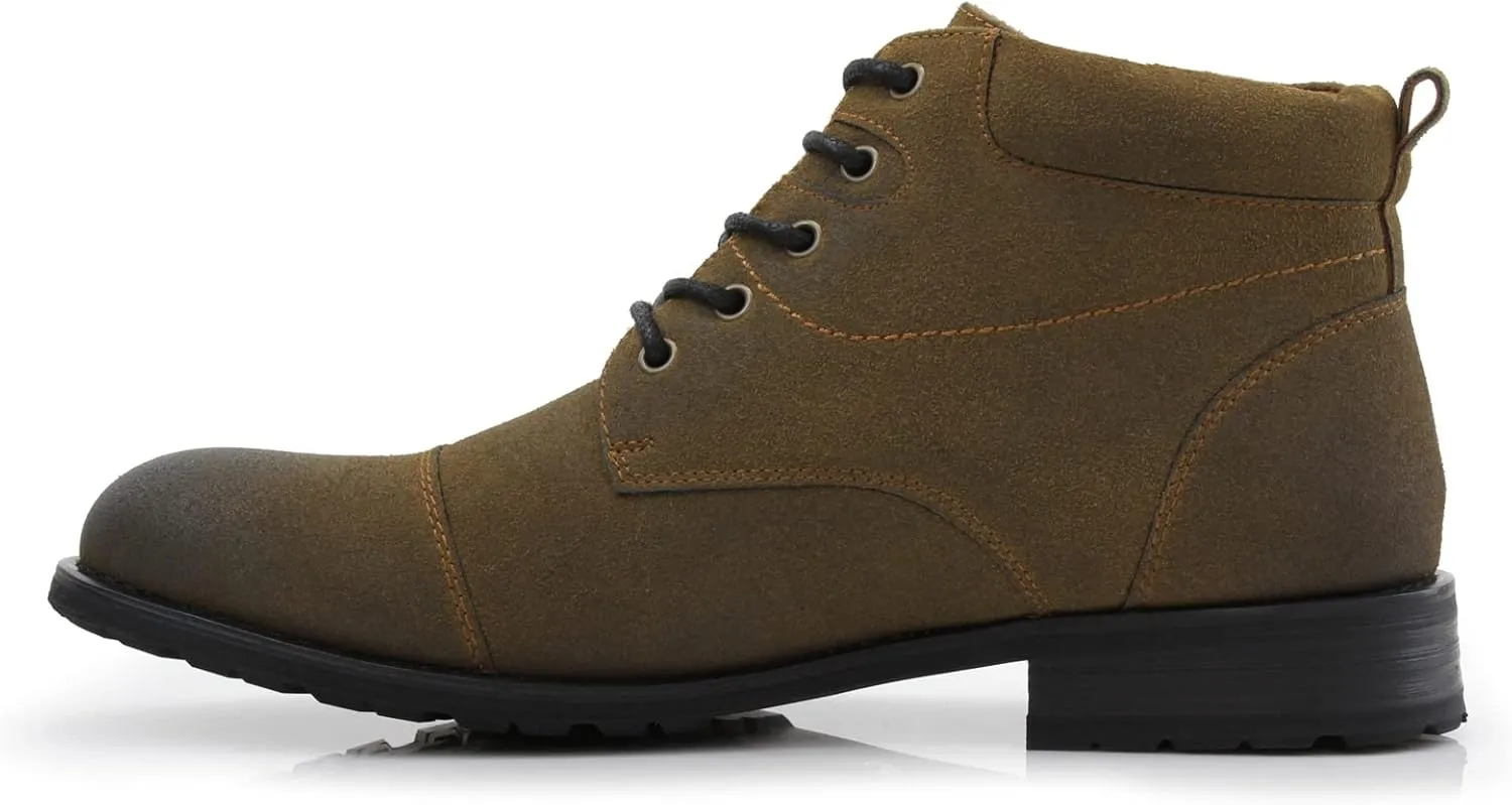 Ferro Aldo Blaine MFA806035 Mens Casual Brogue Mid-Top Lace-Up and Zipper Boots…