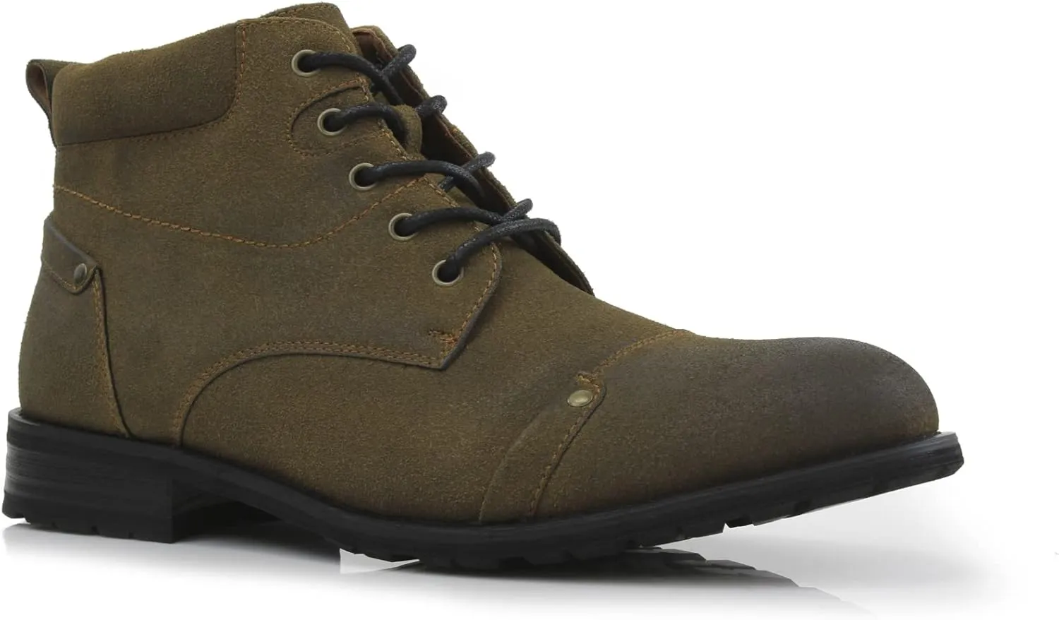 Ferro Aldo Blaine MFA806035 Mens Casual Brogue Mid-Top Lace-Up and Zipper Boots…