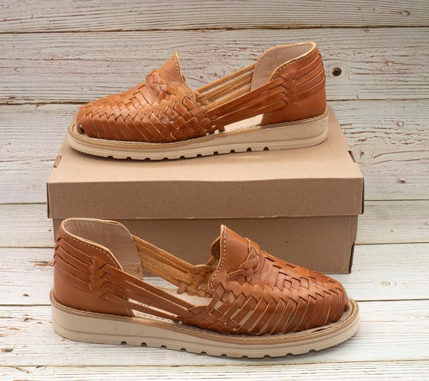 Fiesta Brands Womens Huarache Sandals Leather Mexican Shoes Artisan Made