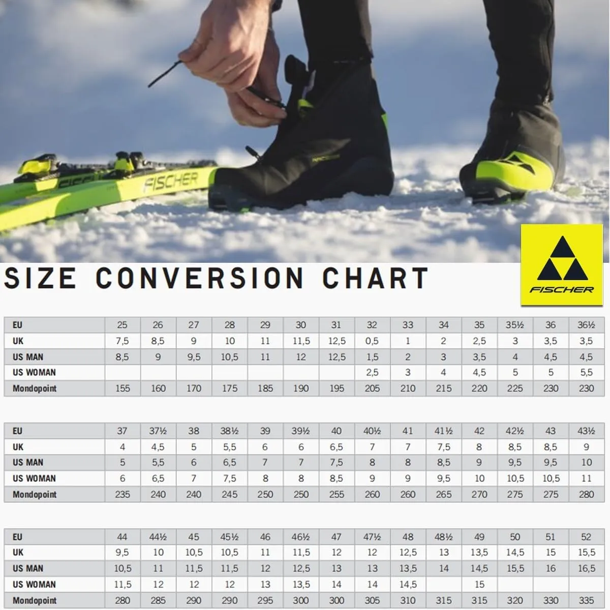 Fischer Men's XC Sport Adult Warm Lightweight Durable Comfortable Stable Non Slip Full Lace Skiing Sport Nordic Fitness Ski Boots