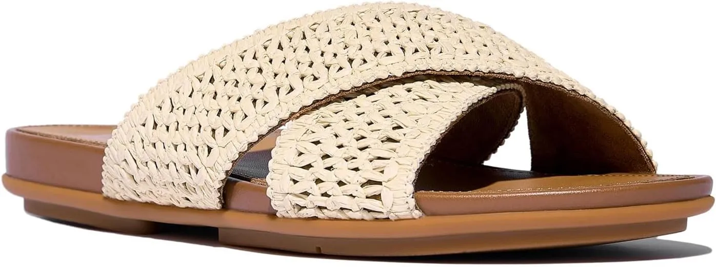 FitFlop Women's Gracie Woven Cross Slides Wedge Sandal
