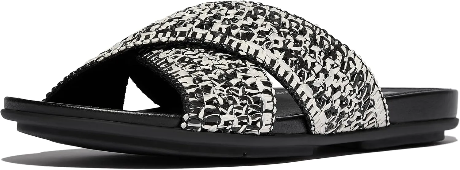 FitFlop Women's Gracie Woven Cross Slides Wedge Sandal