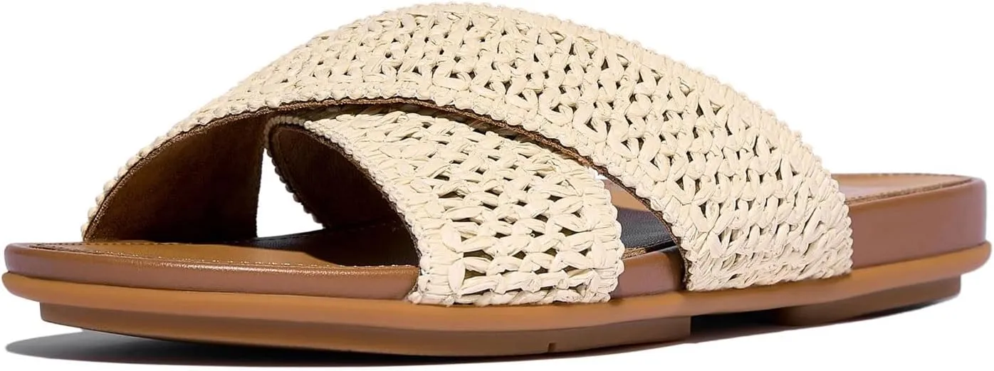FitFlop Women's Gracie Woven Cross Slides Wedge Sandal
