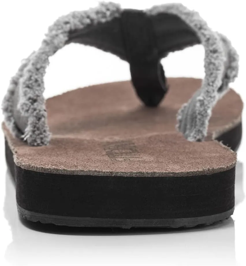 FITORY Mens Leather Flip Flops, Thong Sandals Comfort Slippers for Beach