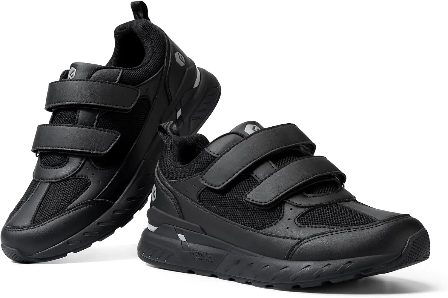 FitVille Extra Wide Walking Shoes for Men Wide Width, Hook and Loop Orthopedic Sneakers for Swollen Feet Neuropathy - Rebound Core V8