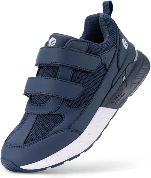 FitVille Extra Wide Walking Shoes for Men Wide Width, Hook and Loop Orthopedic Sneakers for Swollen Feet Neuropathy - Rebound Core V8