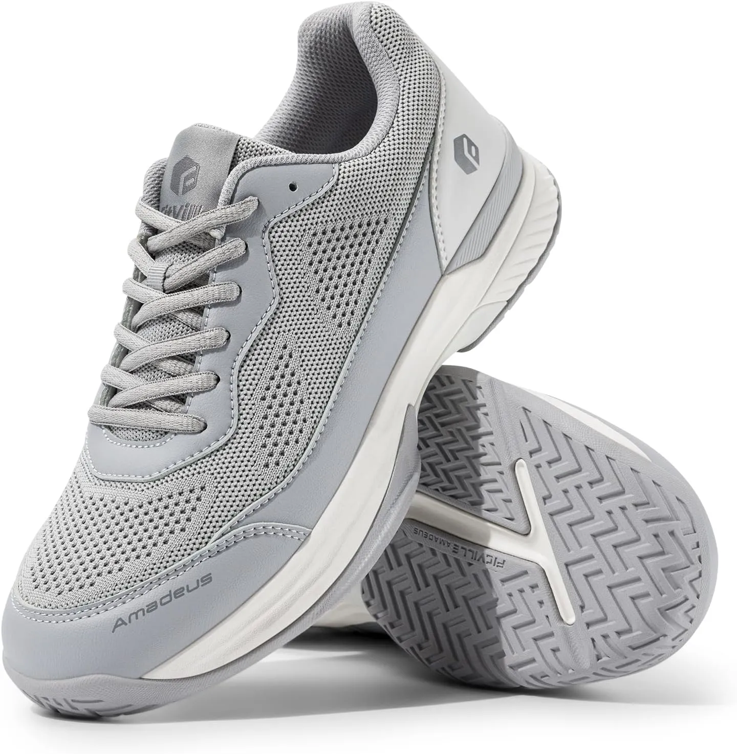 FitVille Wide Pickleball Shoes for Men Tennis Shoes Sneakers for All Court Racquetball Athletic Shoes for Racquet Sport | Arch Support & Wide Toe Box