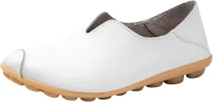 Flat Shoes for Women Comfortable Slip On Loafers Dressy Summer Closed Toe Flat Loafer Lightweight Comfort Walking Boat Shoe Fashion Casual Walking Nurse Shoes Non-Slip Loafer