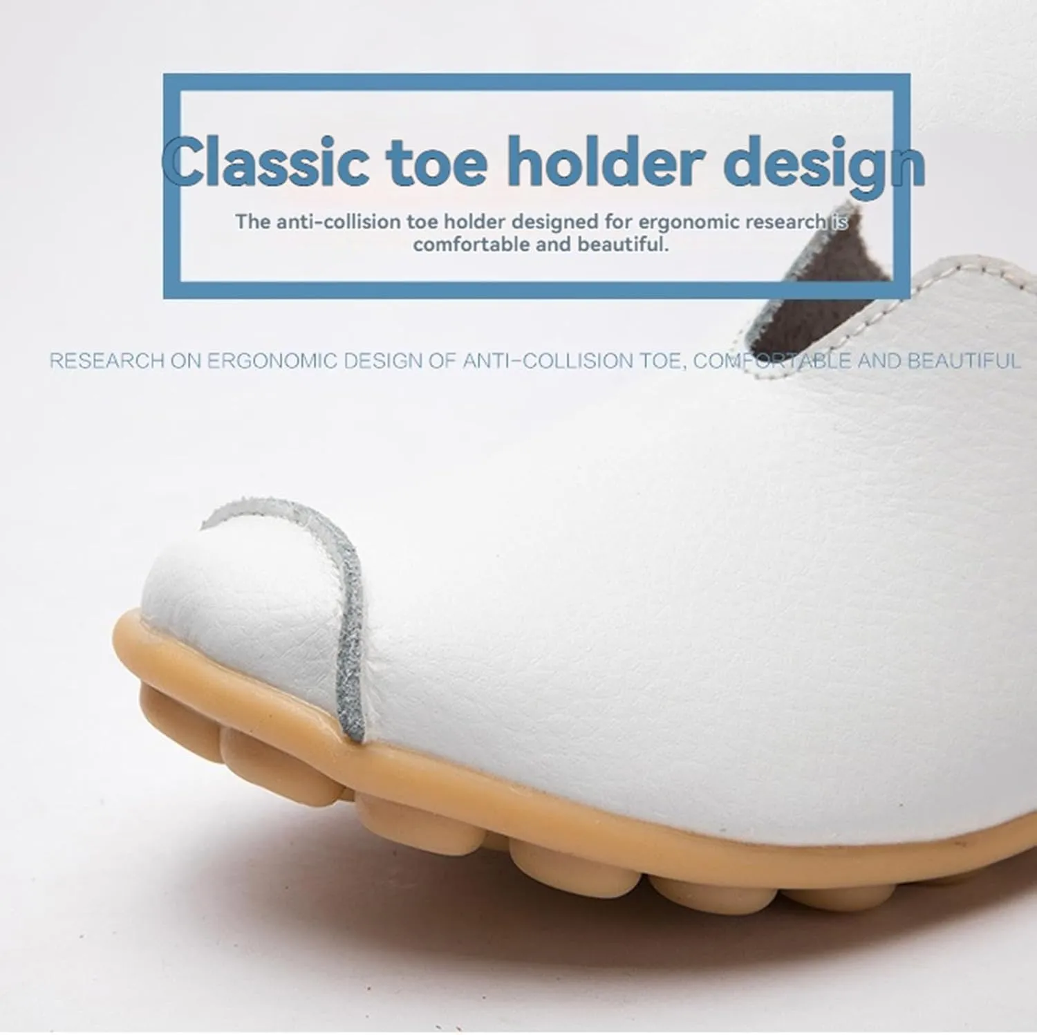 Flat Shoes for Women Comfortable Slip On Loafers Dressy Summer Closed Toe Flat Loafer Lightweight Comfort Walking Boat Shoe Fashion Casual Walking Nurse Shoes Non-Slip Loafer