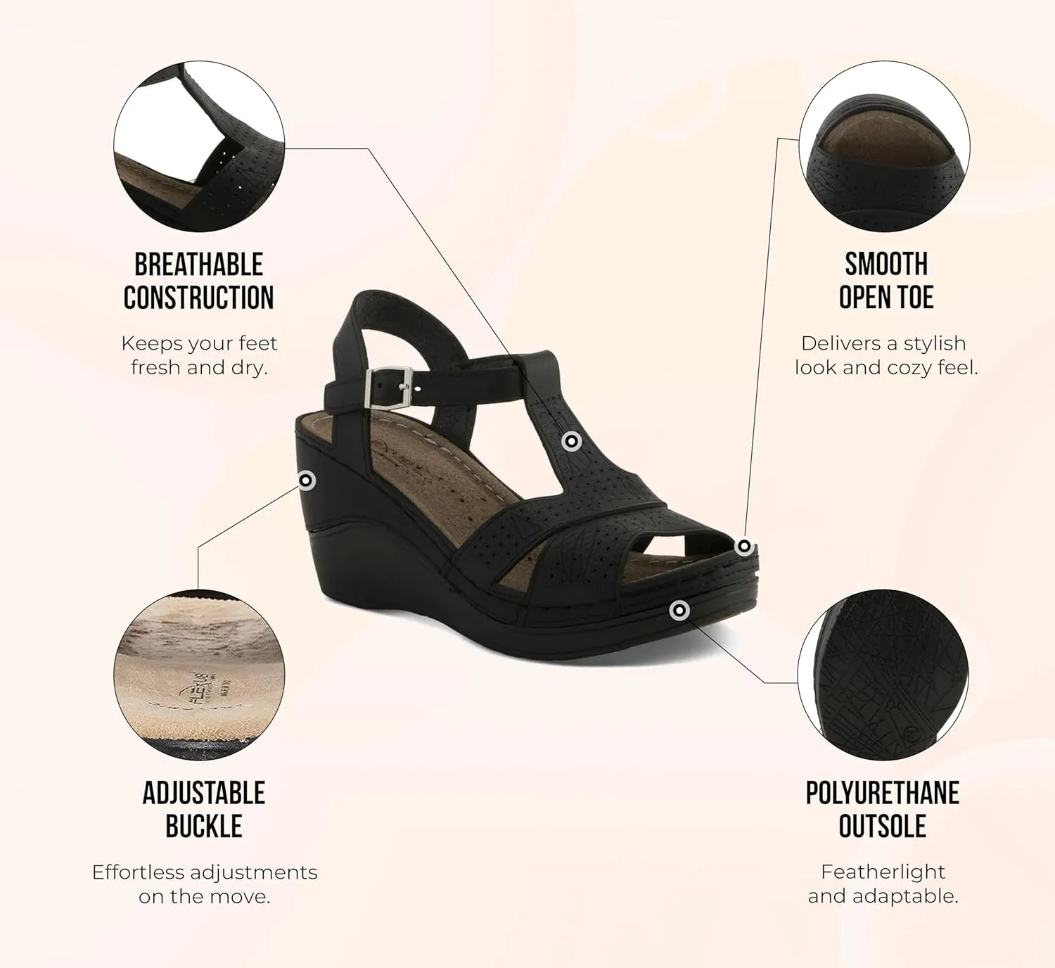 Flexus Natala Slingback Women's Sandal | Sandals for Women with Perforated Upper
