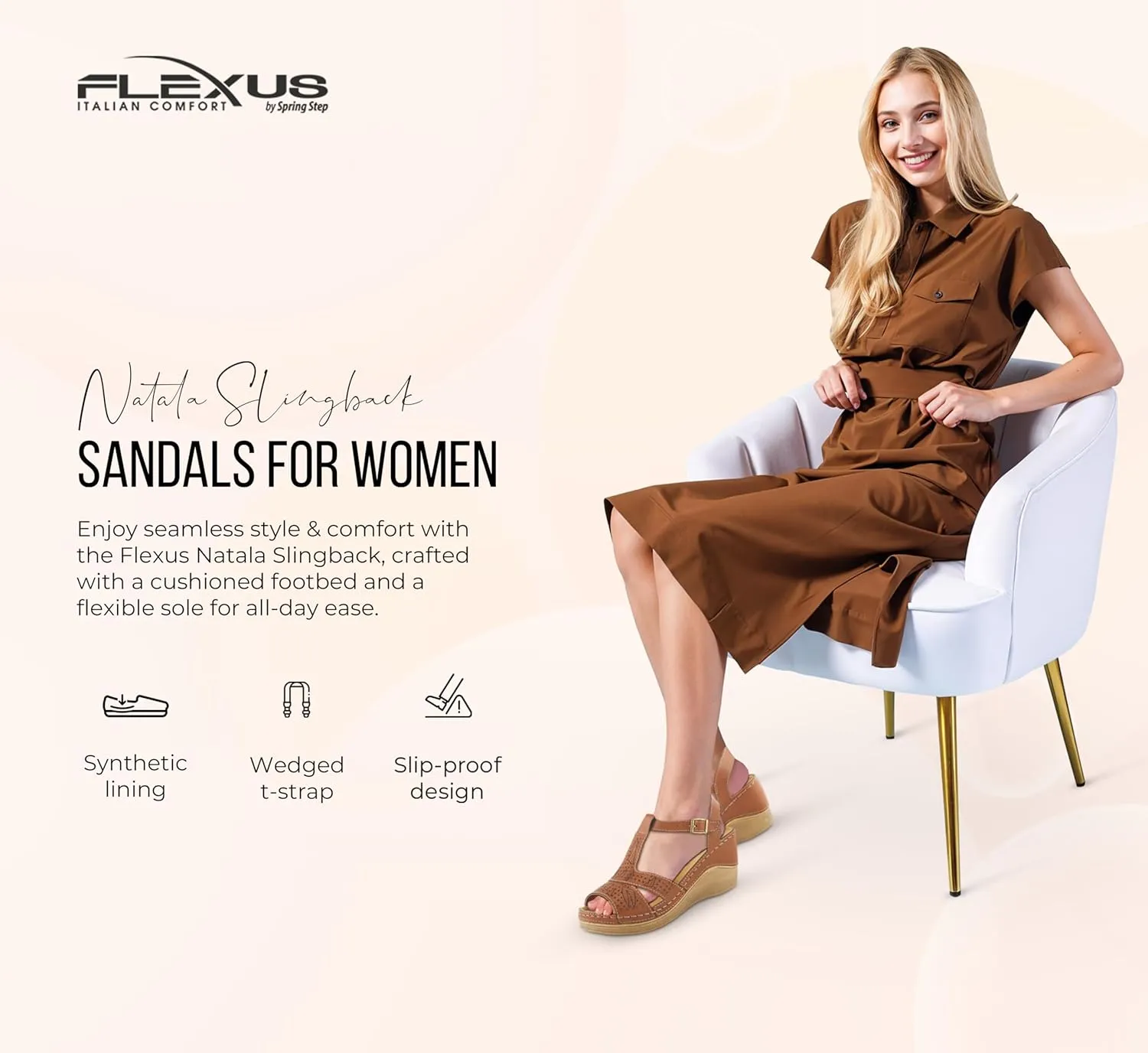 Flexus Natala Slingback Women's Sandal | Sandals for Women with Perforated Upper