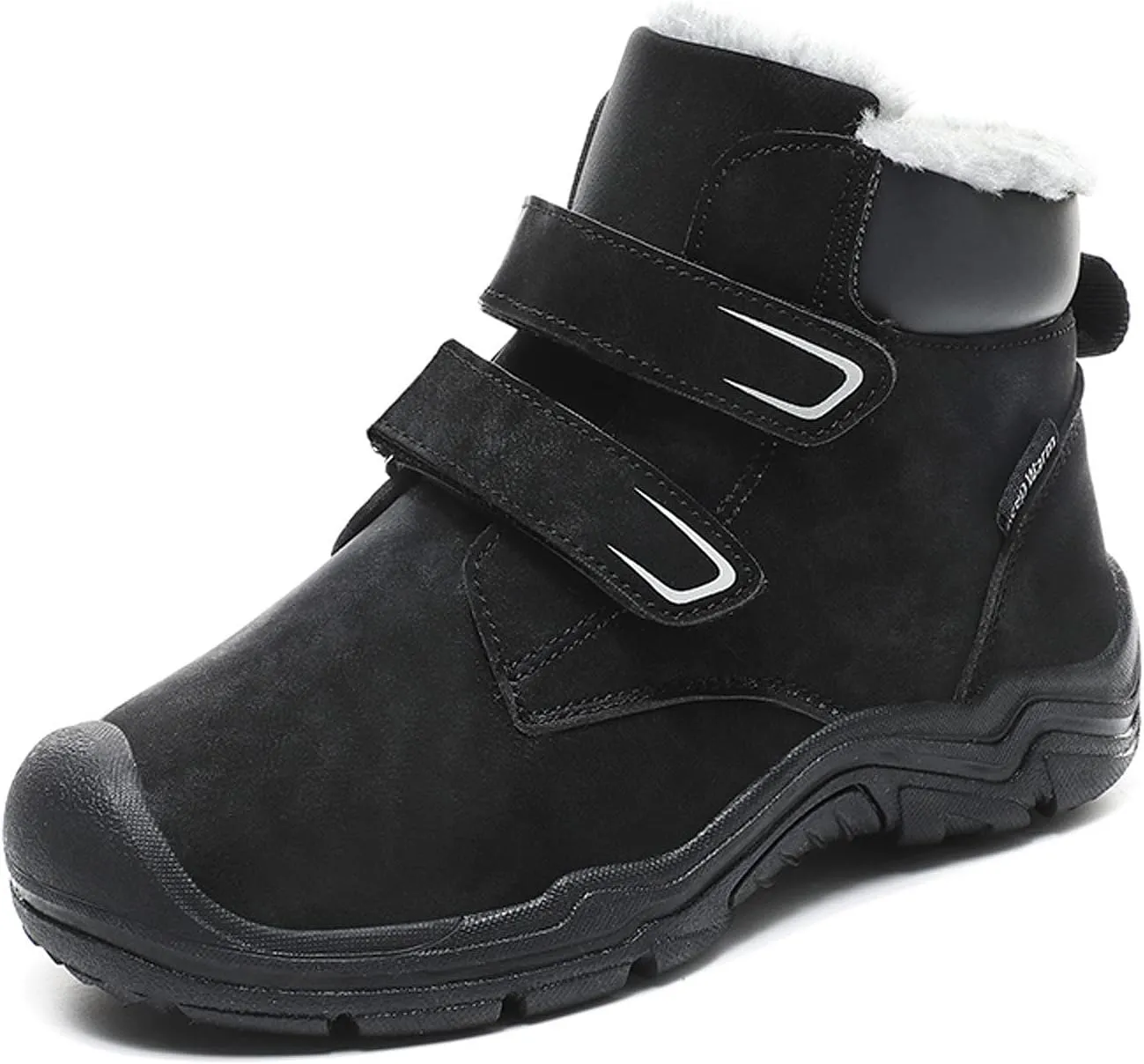 FLIOZY Kids Snow Boots Boys Girls Winter Warm Lined Hiking Walking Boots Outdoor Non-Slip Trekking Shoes Ankle Boots