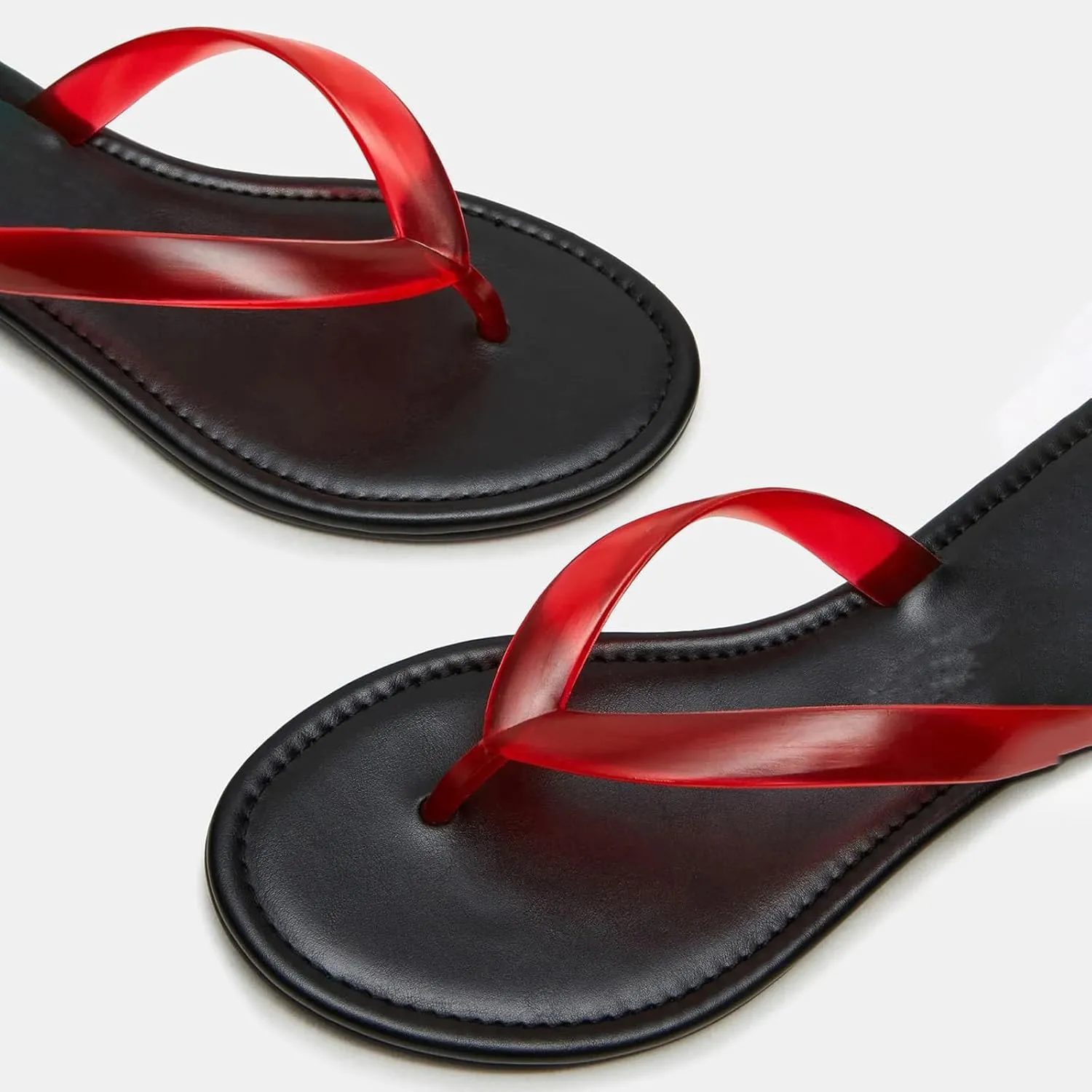 Flip Flops for Women Comfortable Transparent Beach Sandals Lightweight Slip on Walking Thong Sandals