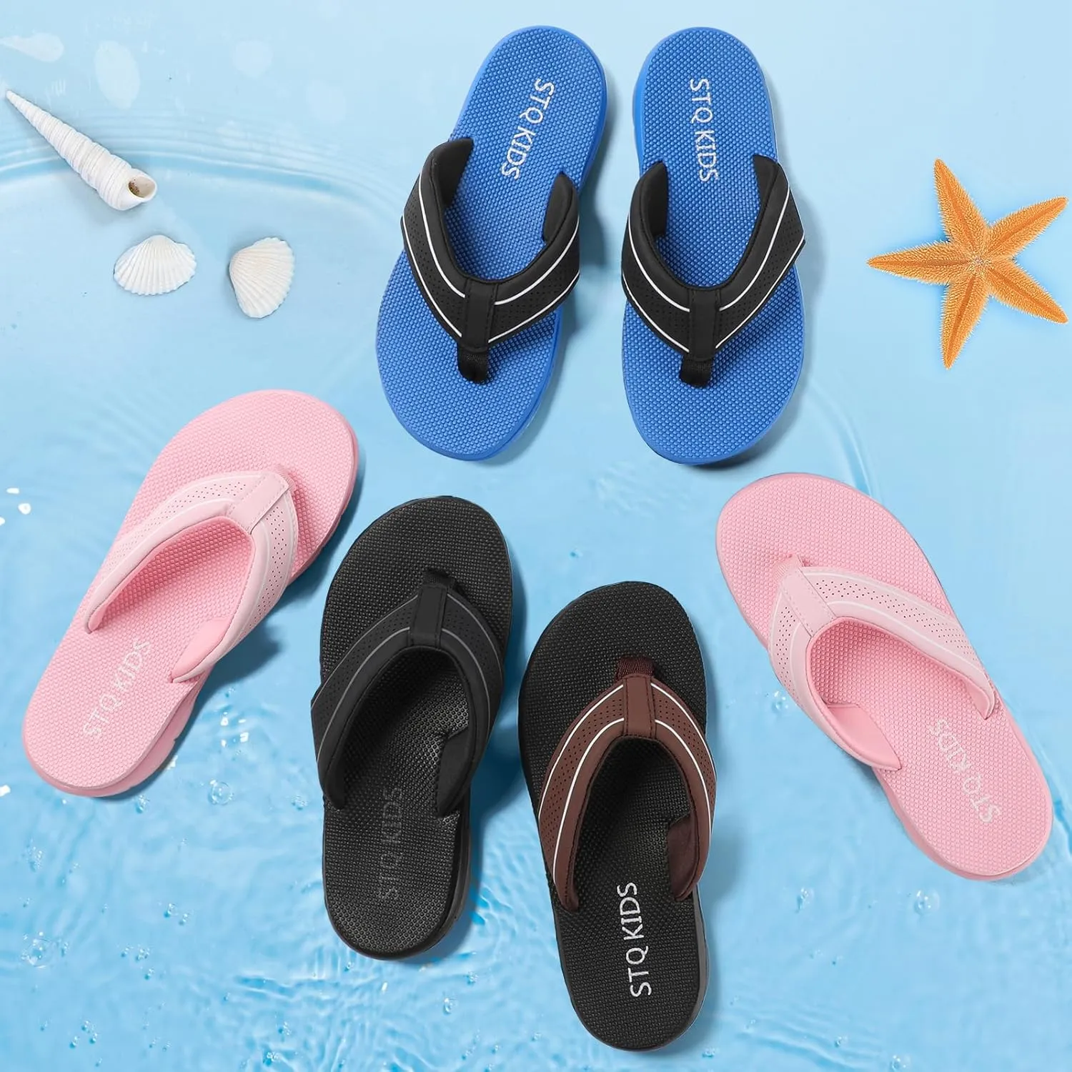 Flip Flops Girls Boys Unisex Summer Sandals