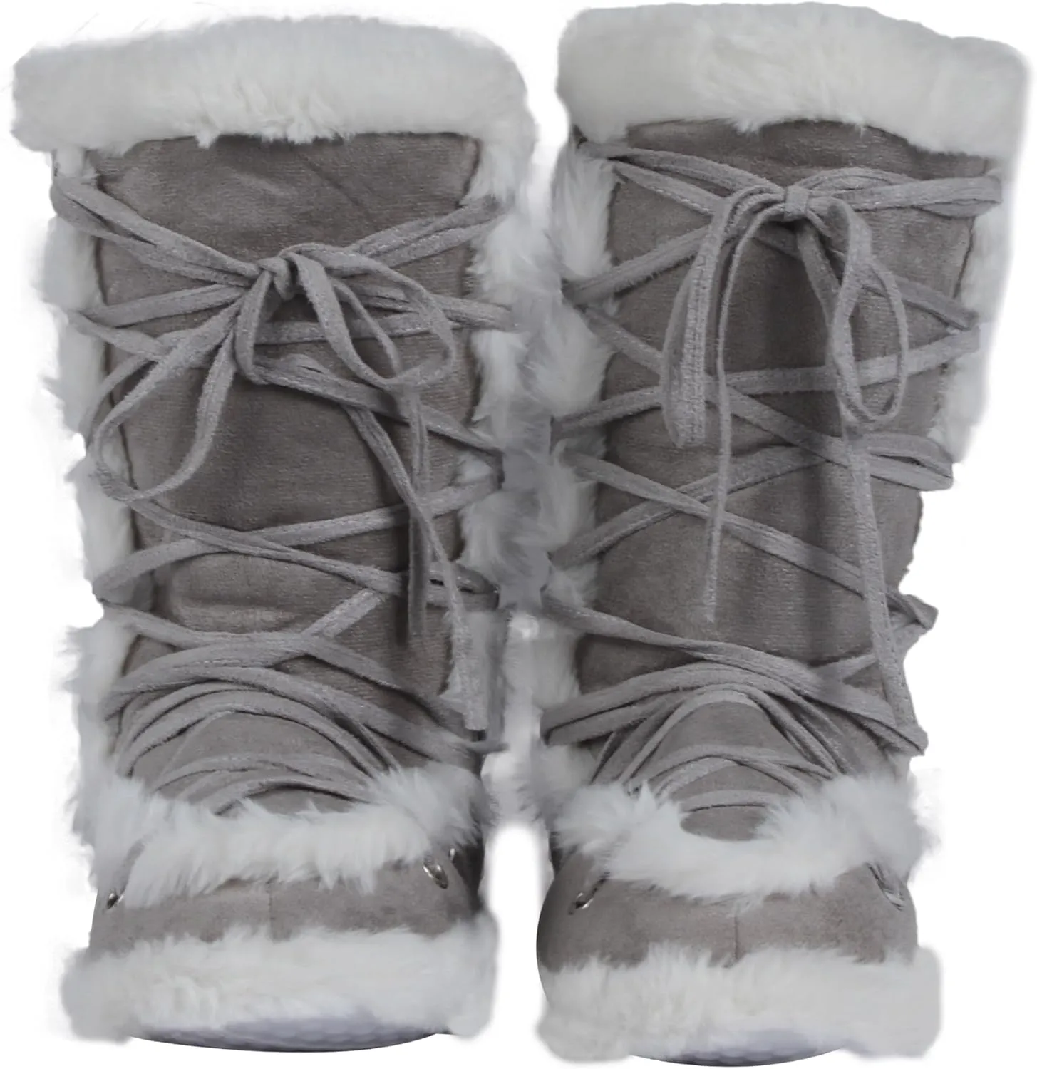 Fluffy Slippers for Women Cute Warm Indoor Bootie Slippers with Pompoms Non-slip House Home Boots