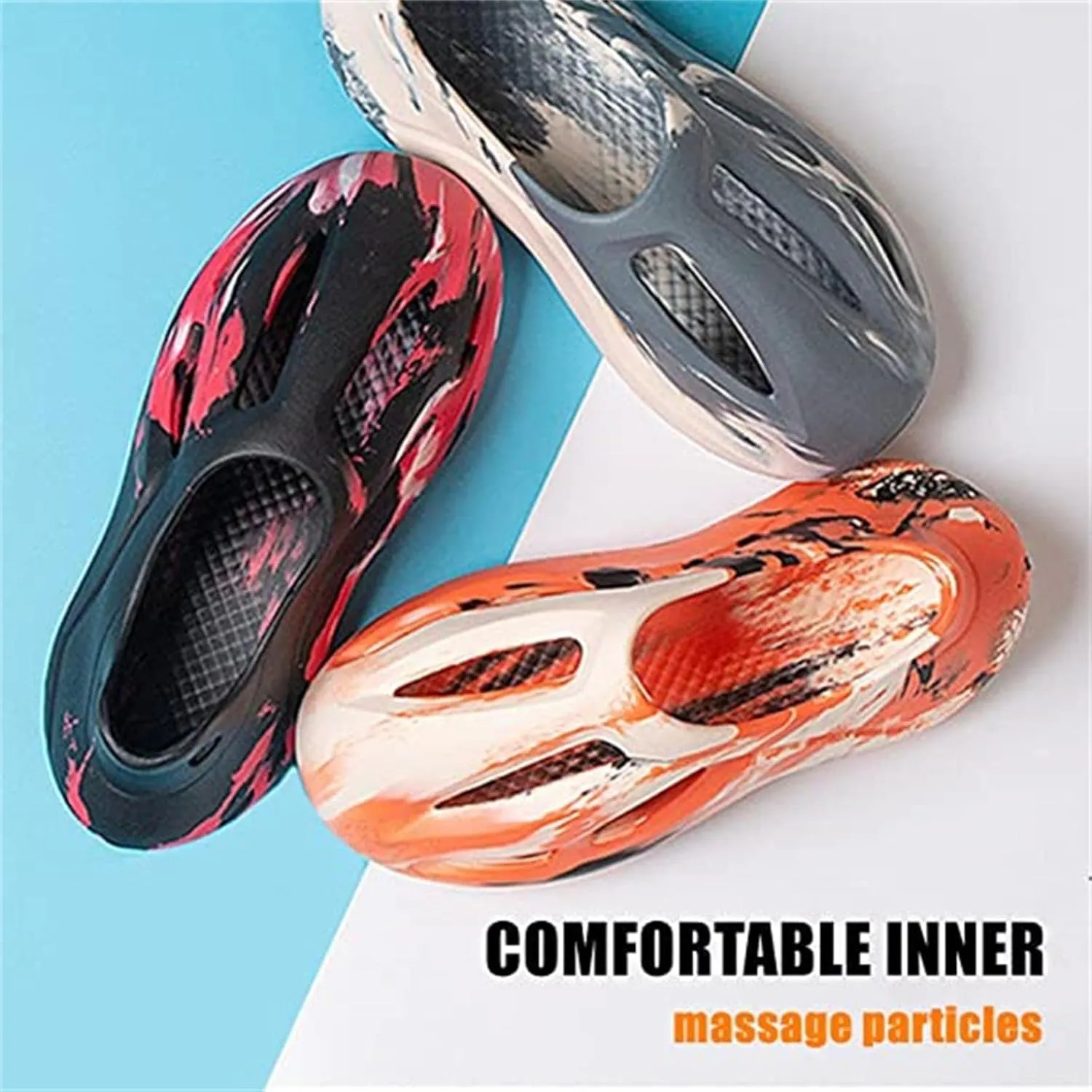 Foam Runner Shoes, Unisex Foam Runner Sneakers Pillow Cloud Shoes Non-Slip Lightweight Breathable Soft Fashion Sandals
