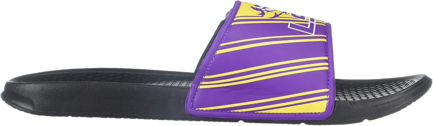FOCO Men's NCAA College Team Logo Shower Sport Legacy Slide Flip Flop Sandals LSU Velcro Extra Large