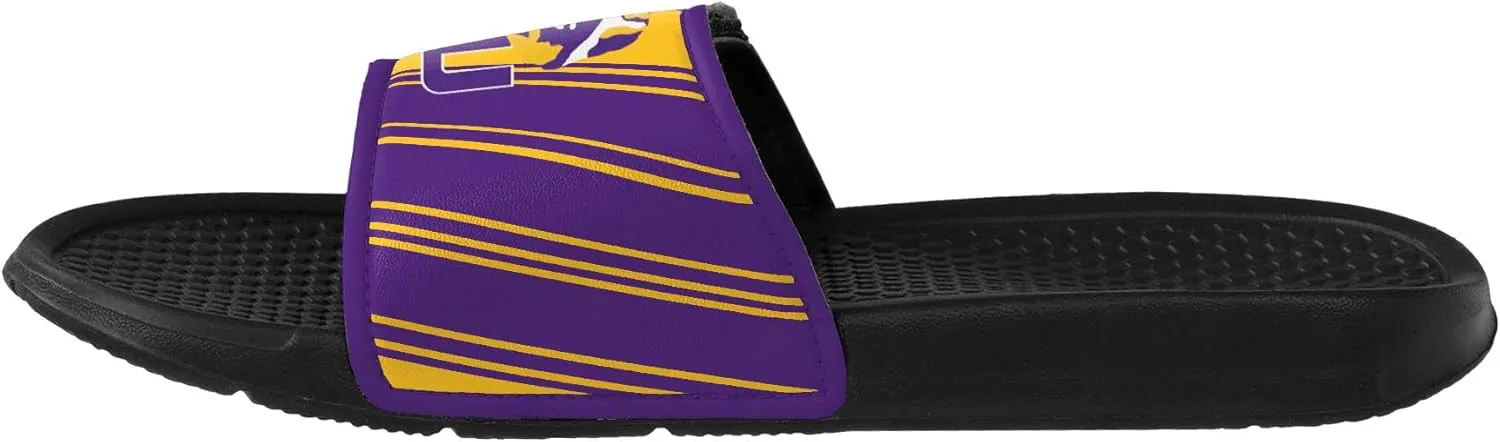 FOCO Men's NCAA College Team Logo Shower Sport Legacy Slide Flip Flop Sandals LSU Velcro Extra Large