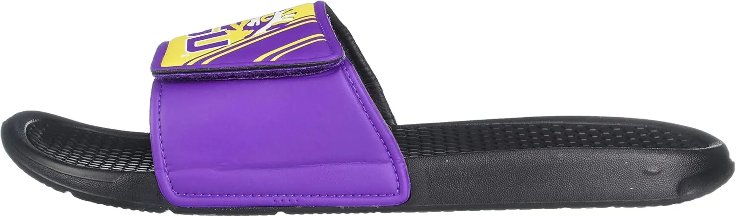 FOCO Men's NCAA College Team Logo Shower Sport Legacy Slide Flip Flop Sandals LSU Velcro Extra Large