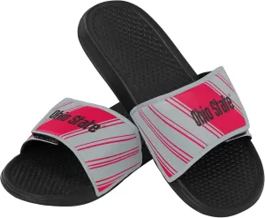 FOCO Men's NCAA College Team Logo Shower Sport Legacy Slide Flip Flop Sandals Ohio State Velcro Medium