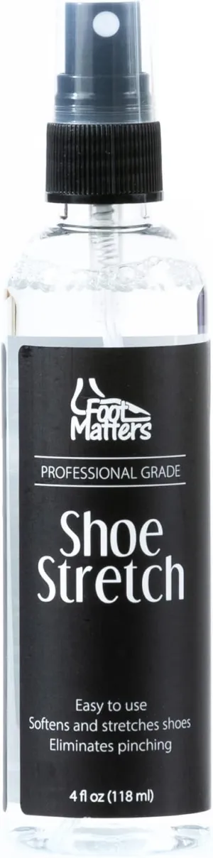 FOOTMATTERS Professional Boot & Shoe Stretch Spray – Softener & Stretcher for Leather, Suede, Nubuck, Canvas – 4 oz