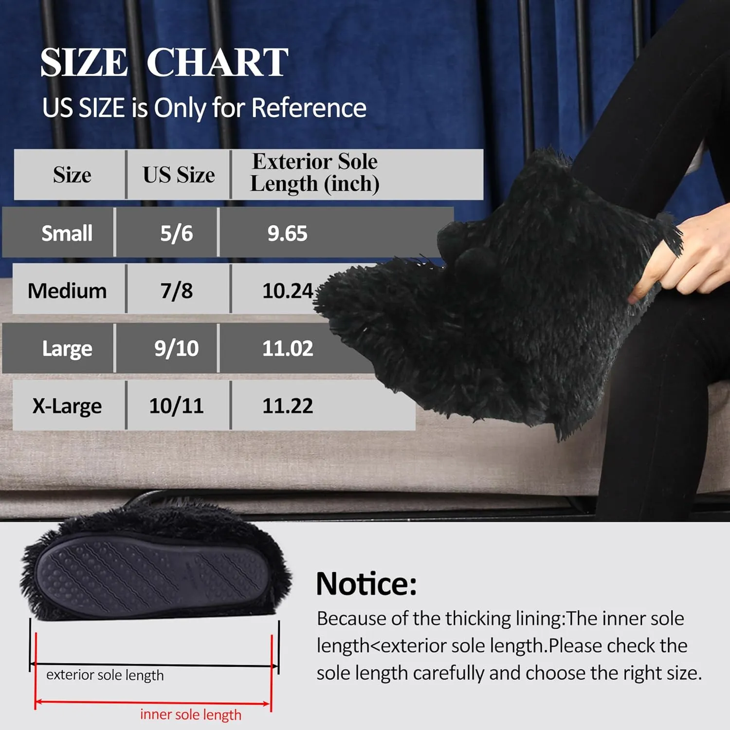 Forfoot Slippers Womens Indoor Slipper Boots for Ladies Girls with Knitted Upper and Bow