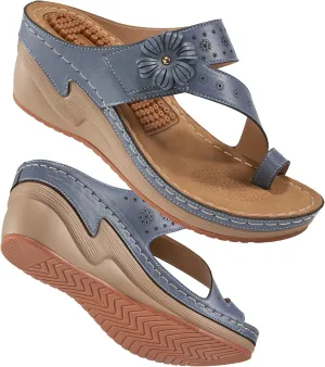 FUDYNMALC Sandals Women Wedge Shoes: Comfortable Womens Orthopedic Sandal Dressy Summer Flip Flops Fashion Walking Wedges with Adjustable