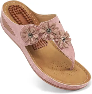 FUDYNMALC Sandals Women Wedge Shoes: Summer Dressy Flip Flops Comfortable Orthopedic Platform Footwear Casual Walking Wedges