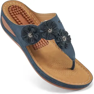 FUDYNMALC Sandals Women Wedge Shoes: Summer Dressy Flip Flops Comfortable Orthopedic Platform Footwear Casual Walking Wedges