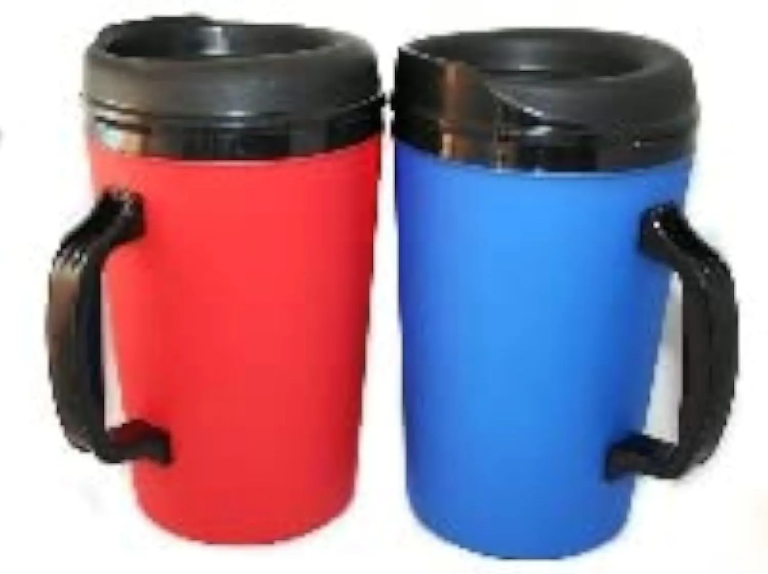 GAMA Electronics 2 ThermoServ Foam Insulated Coffee Mugs 34 oz (1) Blue & (1) Red