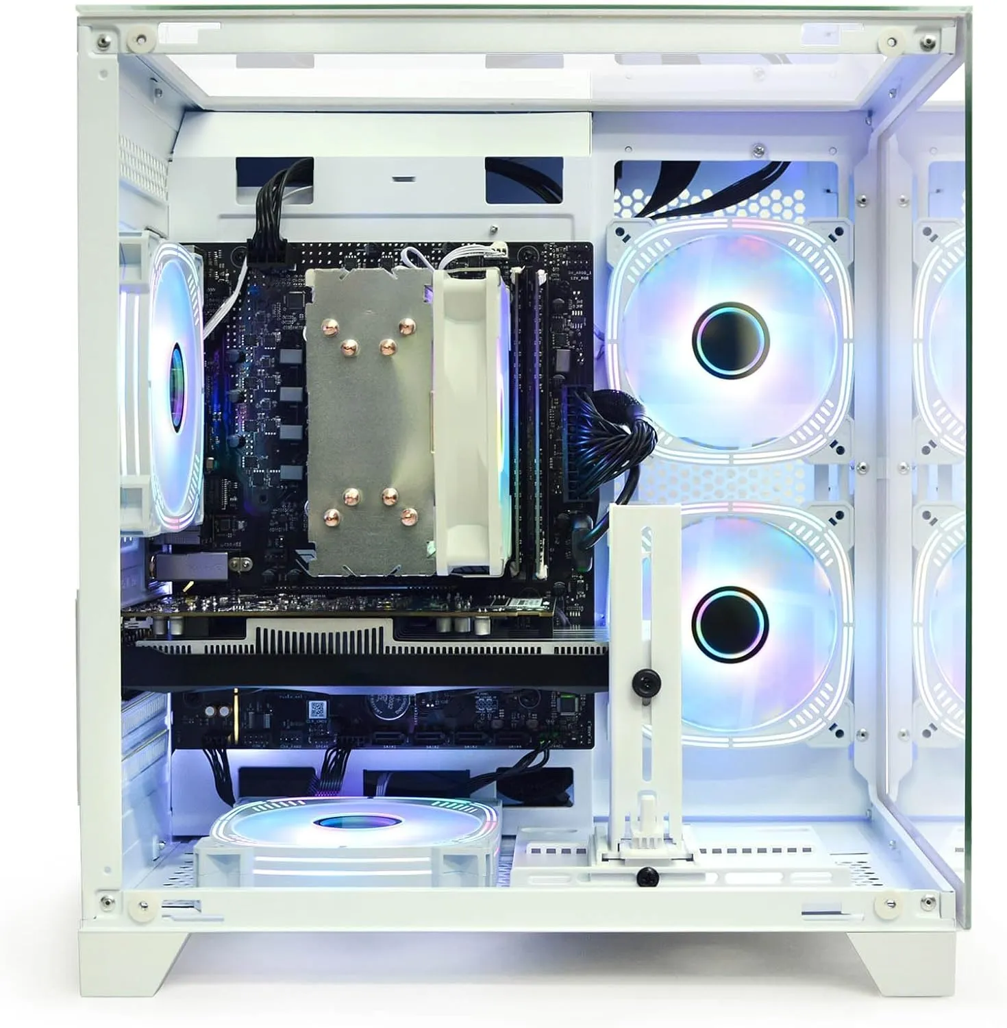 Gaming PC Desktop Intel 12th I5-12400F, 6 core 2.5GHz Desktop Computer, GeForce RTX 3050, 32G DDR4 RAM, 1TB NVME SSD, Prebuilt Tower Computer for Gaming, Home and Office (White)