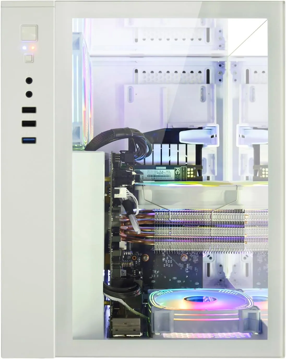 Gaming PC Desktop Intel 12th I5-12400F, 6 core 2.5GHz Desktop Computer, GeForce RTX 3050, 32G DDR4 RAM, 1TB NVME SSD, Prebuilt Tower Computer for Gaming, Home and Office (White)