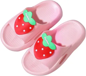 Generic Toddler Kids Slides Strawberry Beach Pool Shower Slides Anti-Slip Home Bath Sandals Cute Summer Outdoor Shoes