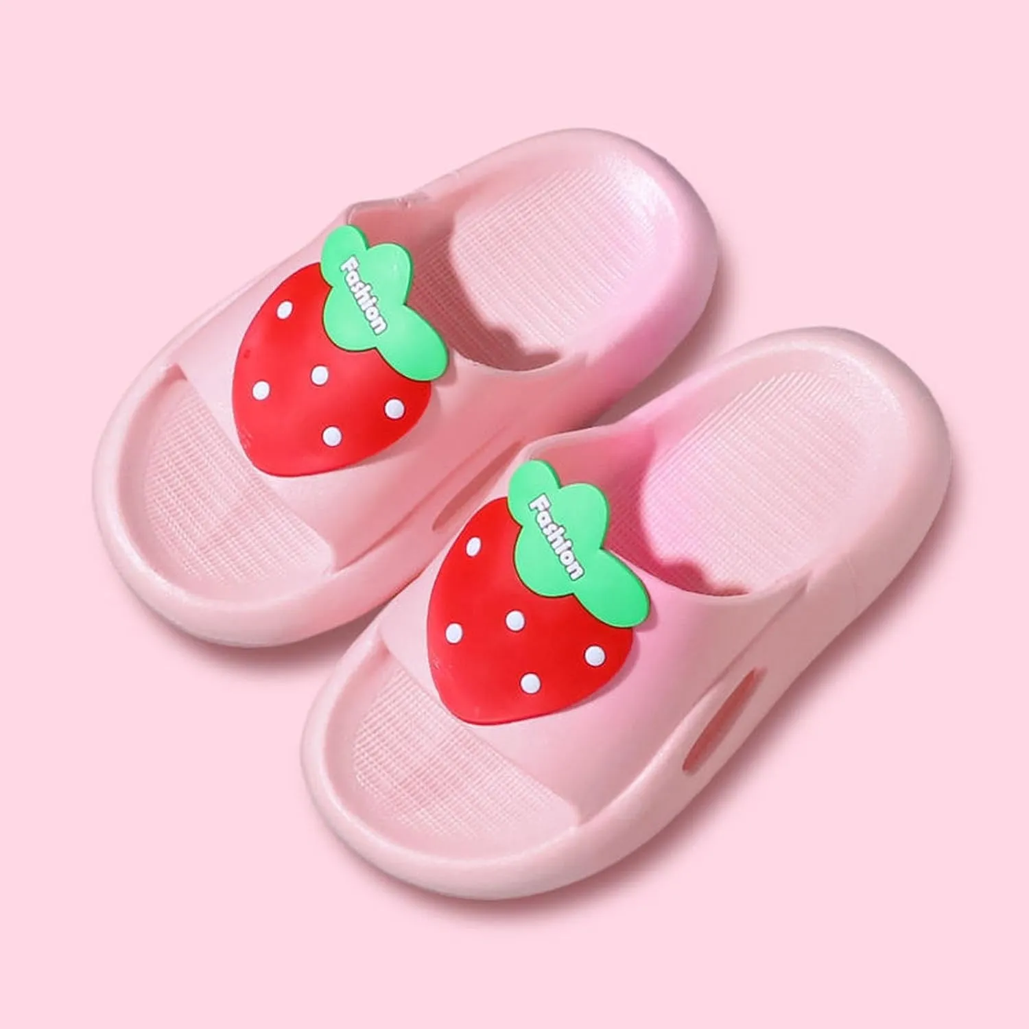 Generic Toddler Kids Slides Strawberry Beach Pool Shower Slides Anti-Slip Home Bath Sandals Cute Summer Outdoor Shoes