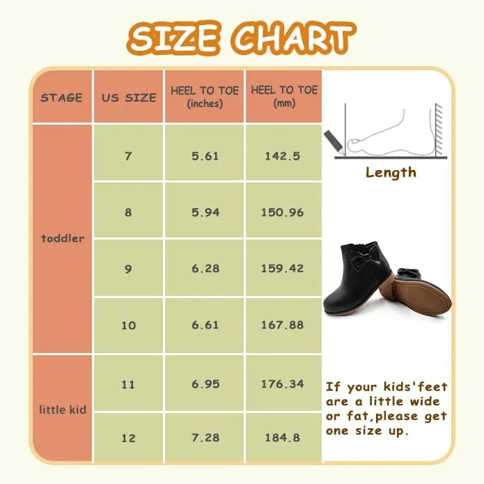 Girls Ankle Boots Fashion Boots for Girls with Zipper Short Suede Booties for Toddler/Little Kids
