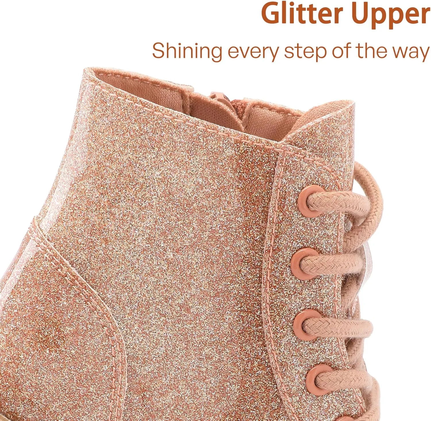 Girls Boots Glitter Dress Boots Cute Princess Shoes for Girl Girls Ankle Boots Toddler/Little Kid