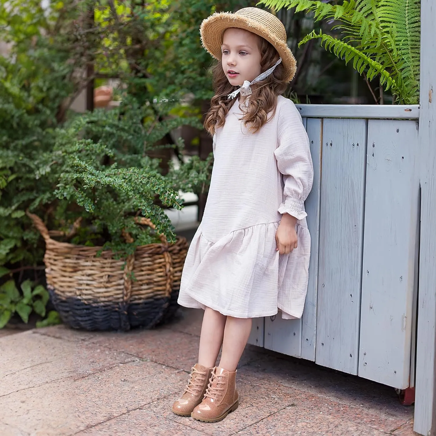 Girls Boots Glitter Dress Boots Cute Princess Shoes for Girl Girls Ankle Boots Toddler/Little Kid