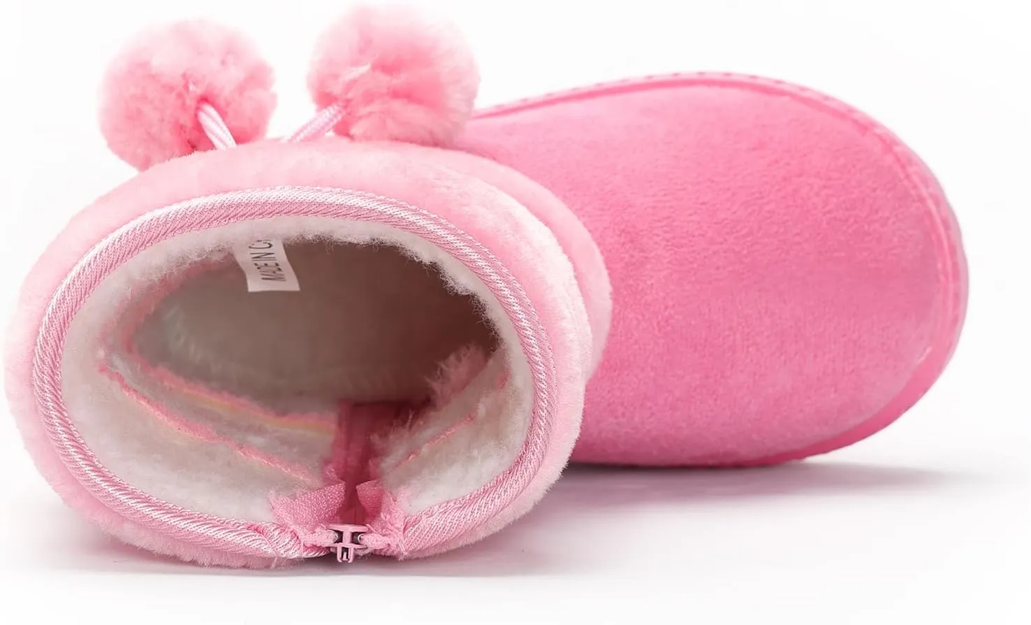 Girls Boys Snow Boots Kids Warm Winter Boots Toddler Plush Booties Fur Lined Non-Slip Shoes (Toddler/Little Kid/Big Kid)