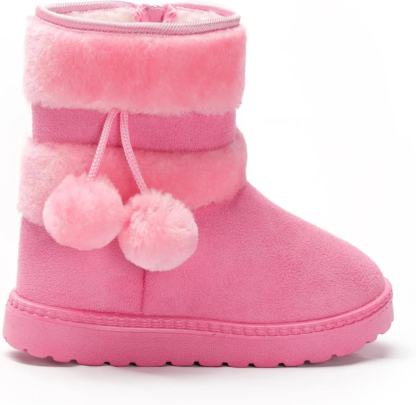 Girls Boys Snow Boots Kids Warm Winter Boots Toddler Plush Booties Fur Lined Non-Slip Shoes (Toddler/Little Kid/Big Kid)