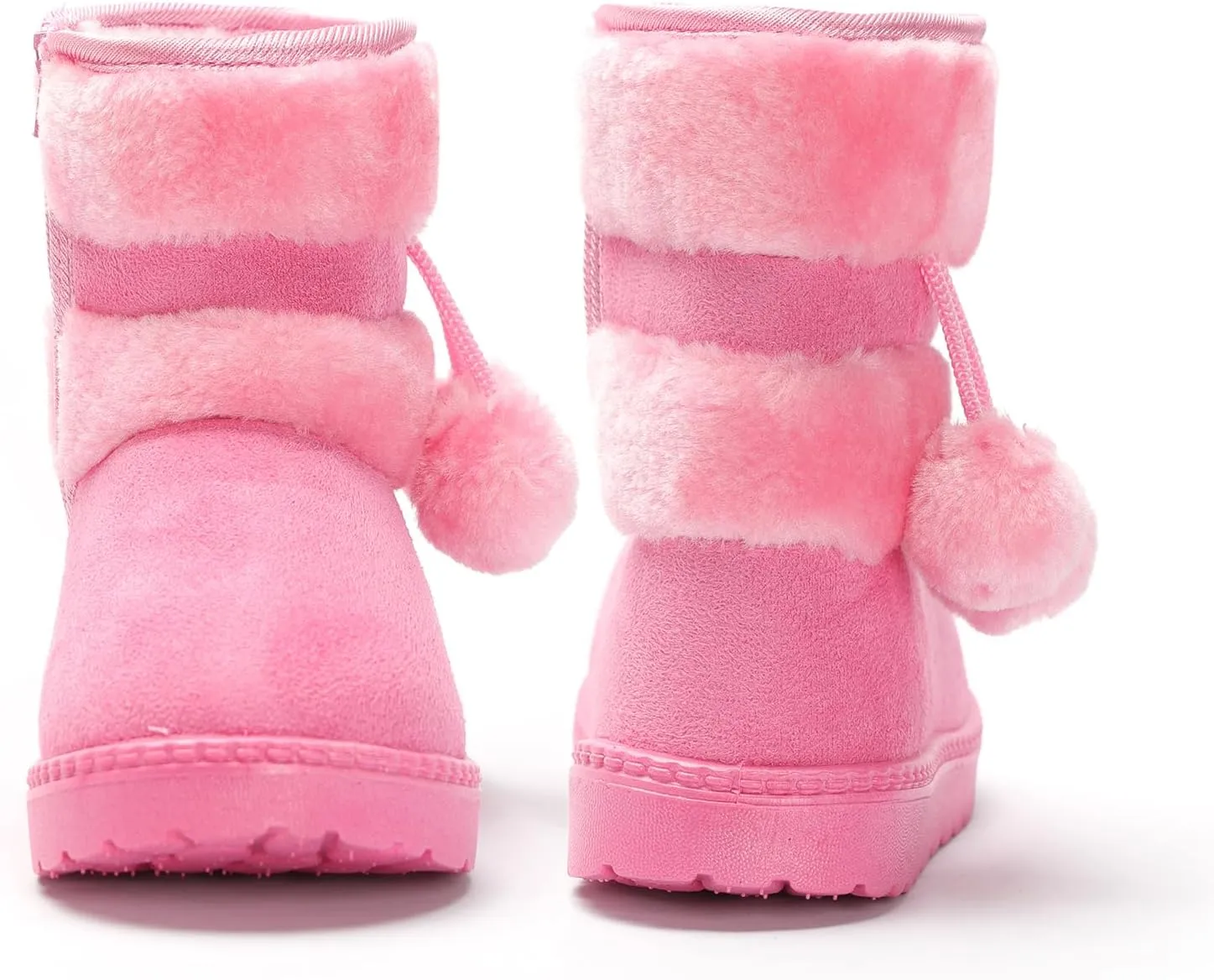 Girls Boys Snow Boots Kids Warm Winter Boots Toddler Plush Booties Fur Lined Non-Slip Shoes (Toddler/Little Kid/Big Kid)
