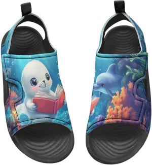 Girls Cat Sandals Cute Cartoon Kids Summer Outdoor Athletic Sport Water Sandals for School/Hiking/Beach