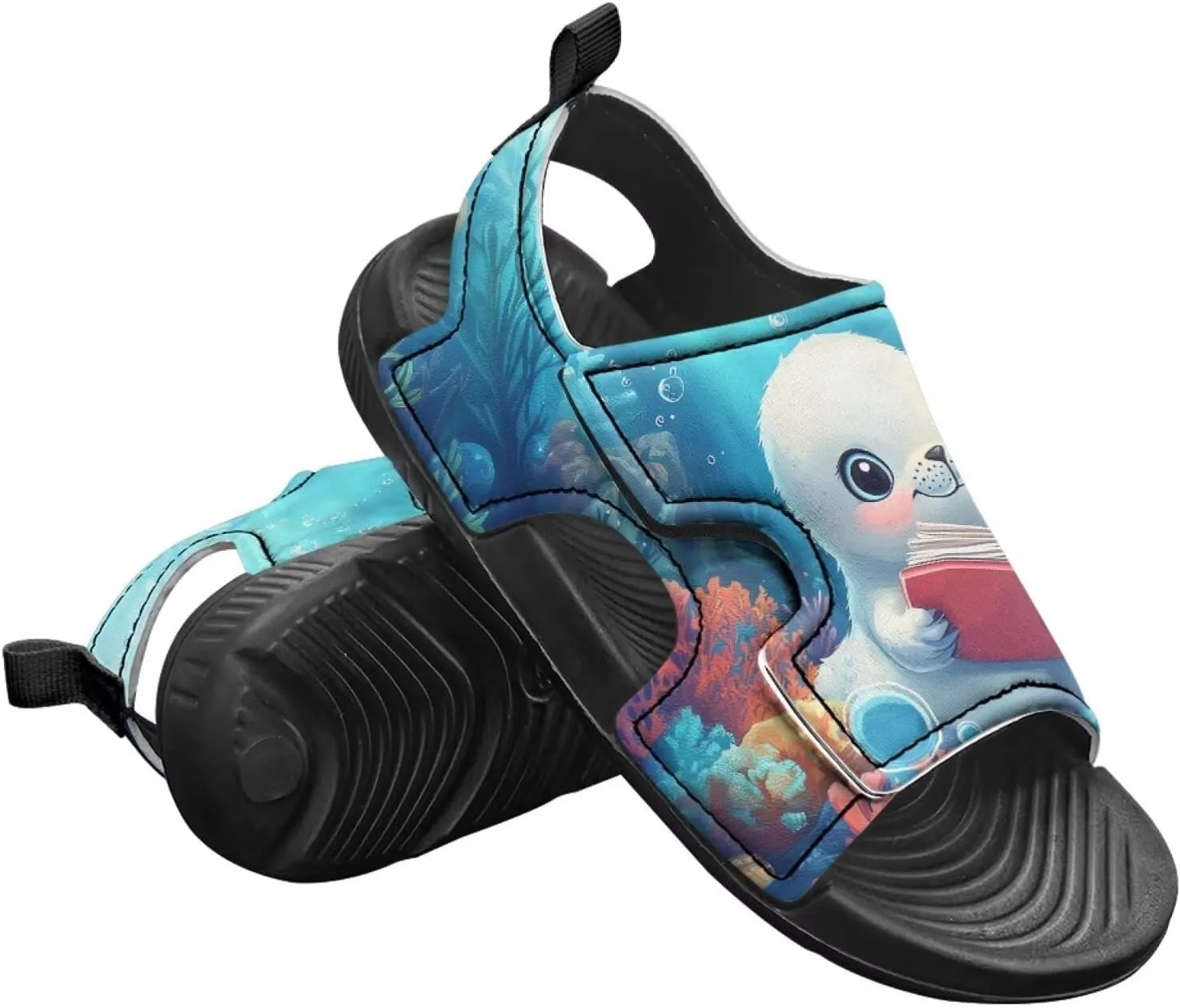 Girls Cat Sandals Cute Cartoon Kids Summer Outdoor Athletic Sport Water Sandals for School/Hiking/Beach