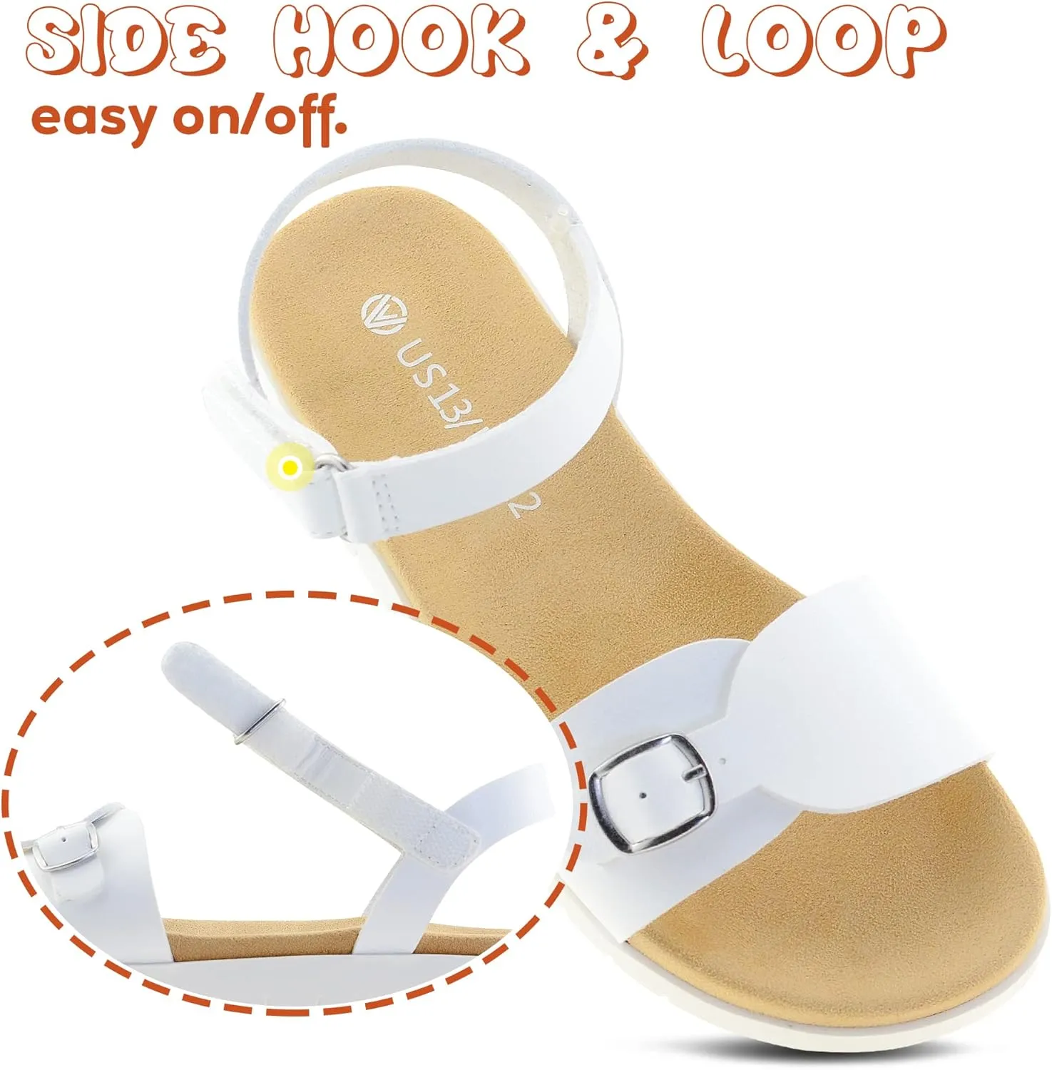 Girls Sandals Kids Strap Flat Sandals Open Toe Summer Casual Shoes Dress Sandals for Girls