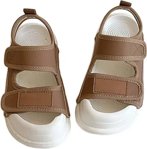Girls Sandals Non-slip Double Adjustable Straps Lightweight Open Toe Sport Sandals Kids Soft Bottom Water Sneakers