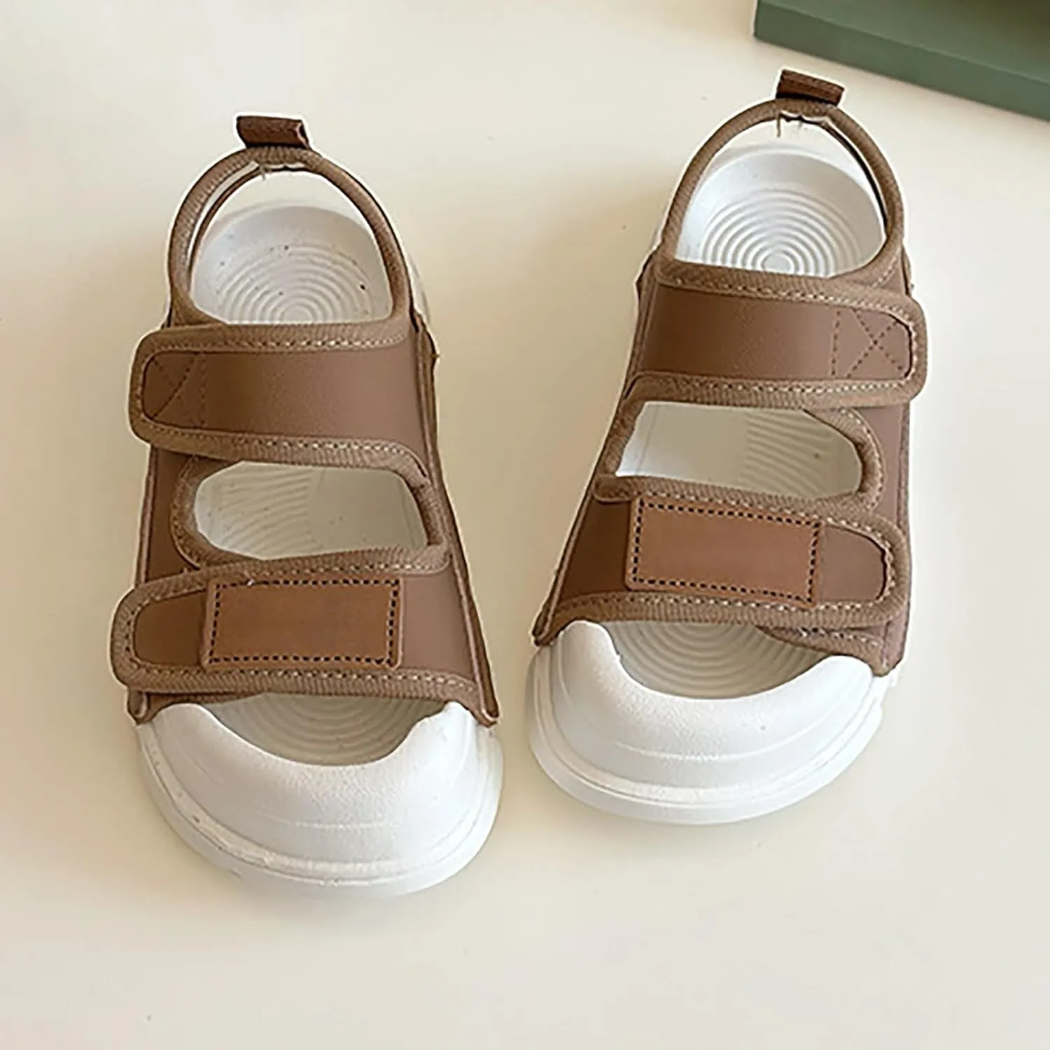 Girls Sandals Non-slip Double Adjustable Straps Lightweight Open Toe Sport Sandals Kids Soft Bottom Water Sneakers