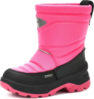 Girls Size 1 US Waterproof Reflective Winter Snow Boots Slip Resistant (Toddler/Little Kid) Pink, 1 US